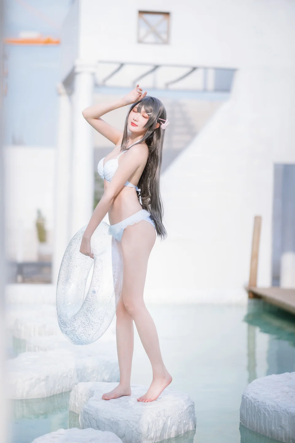 瓜希酱 - 樱岛麻衣 泳装 [28P-107MB] tg@simisebaisi 【丝足阁】021.webp